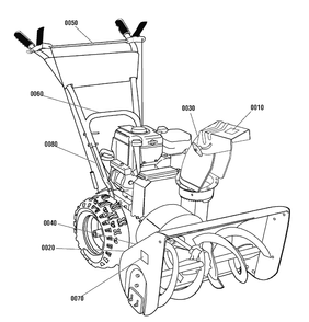 Decals Diagram and Parts List for 1695749-18-2864-30 2009 Briggs and Stratton Snow Blower